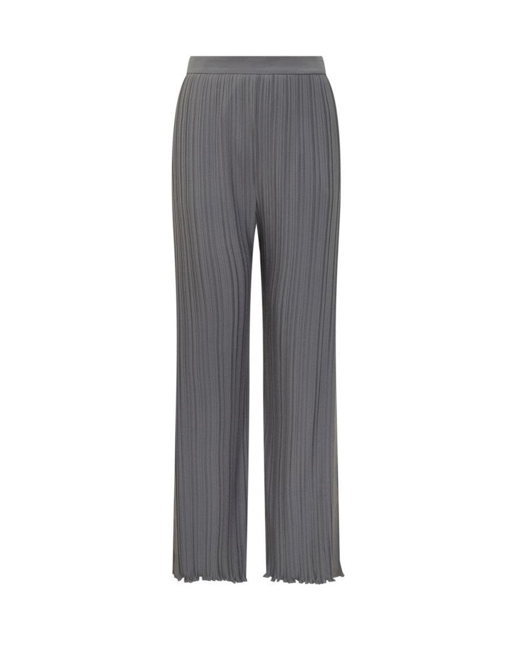 Lanvin Gray Plisse Trousers