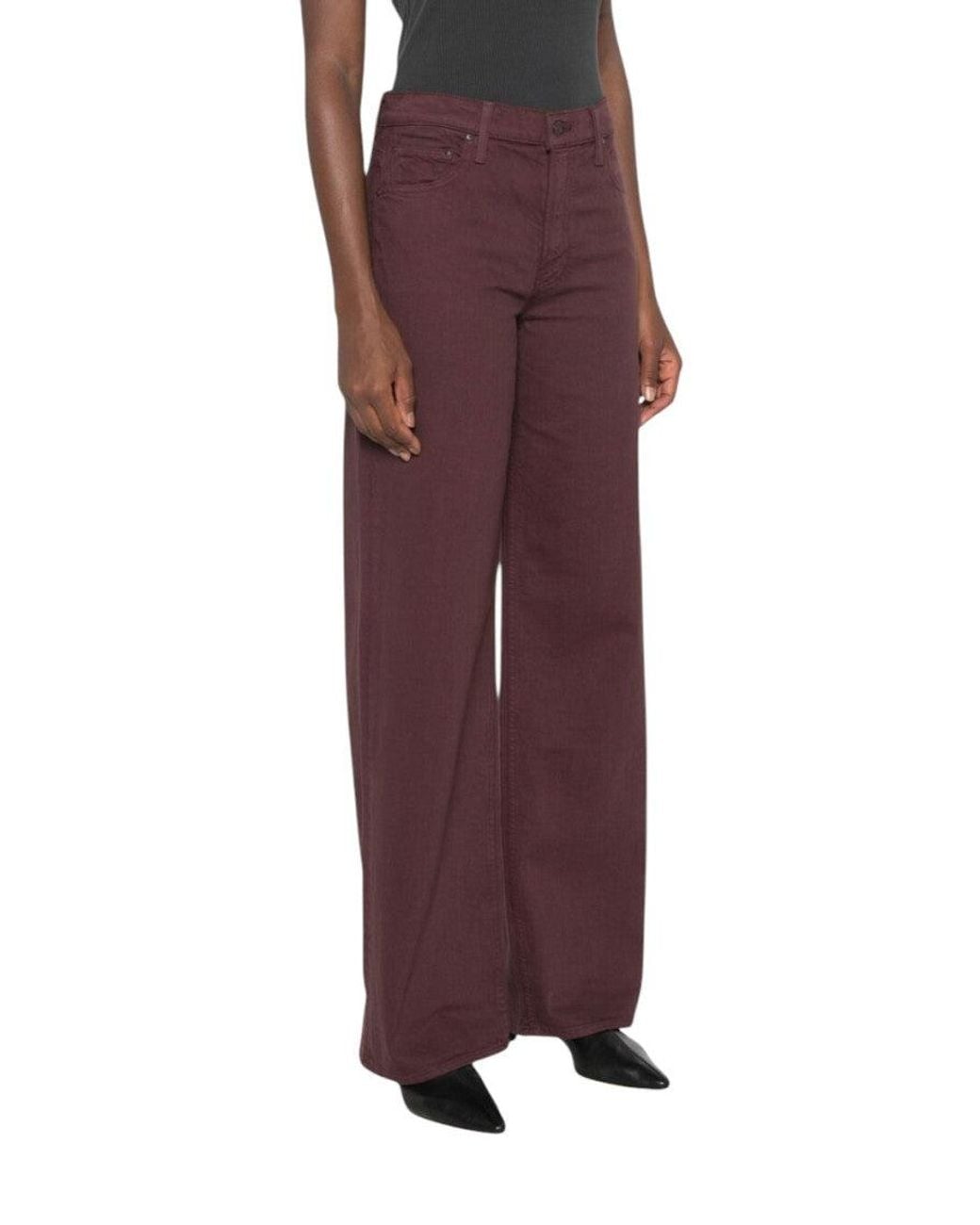 Mother Purple Marron High Rise Jeans