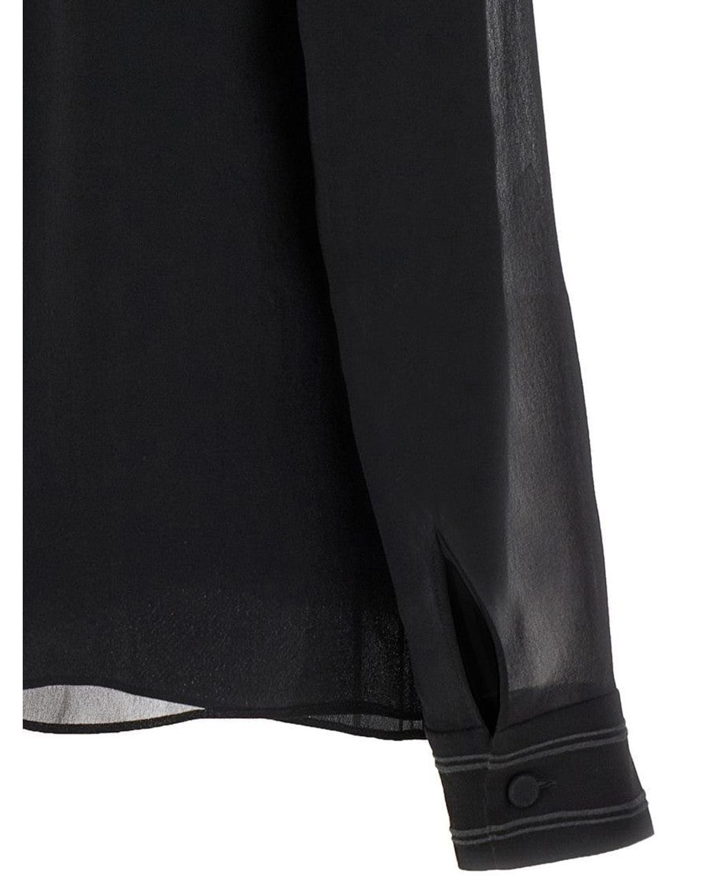 Gucci Black Georgette Blouse