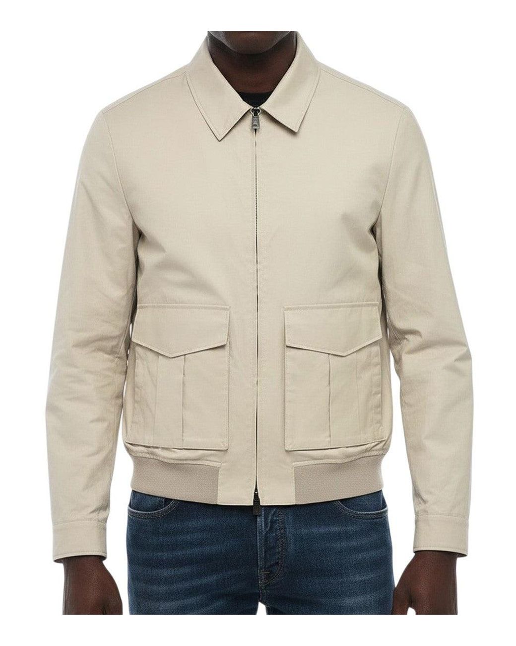 Corneliani Blue Solid Shirt Jacket for men