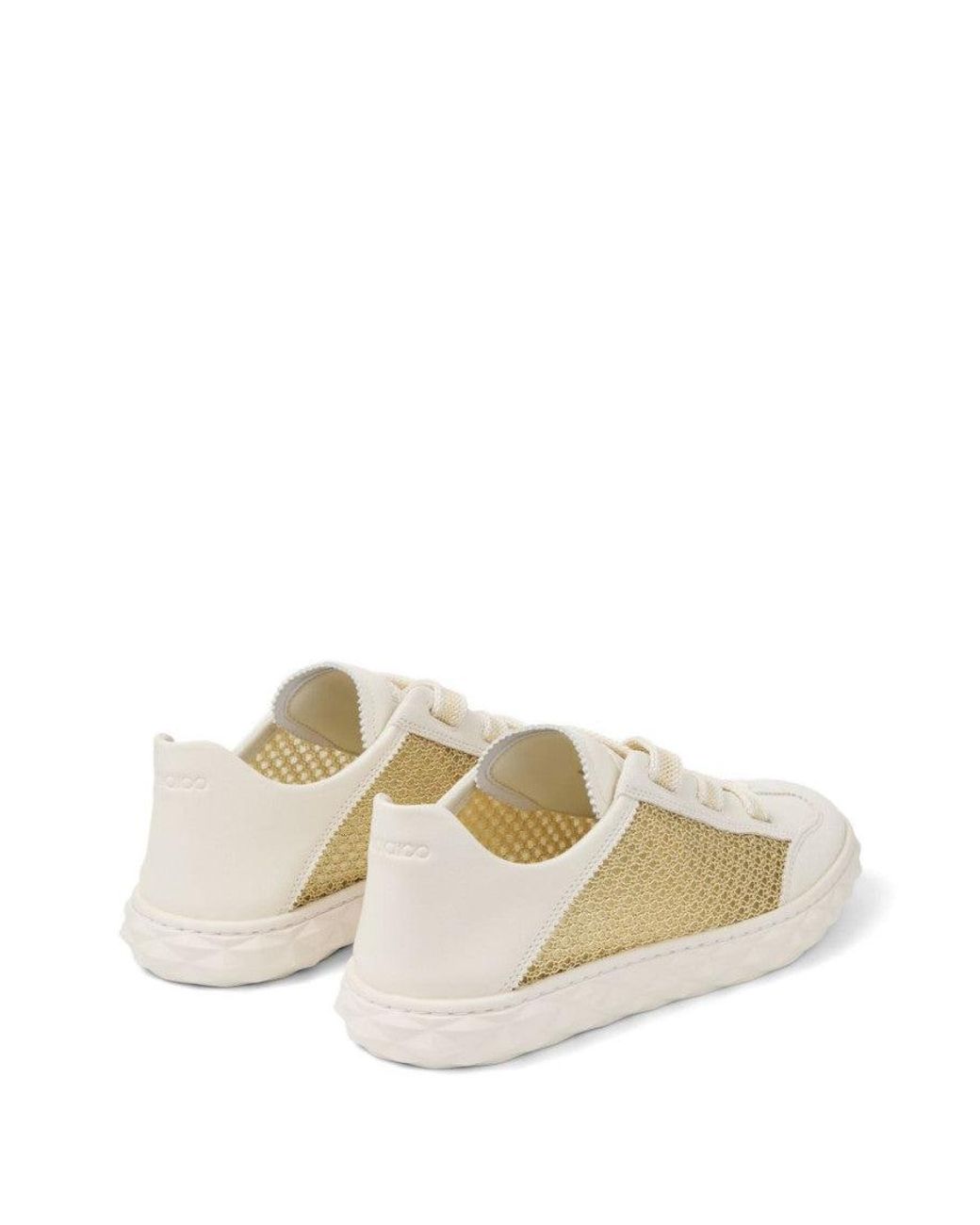 Jimmy Choo White Lace Up Sneakers