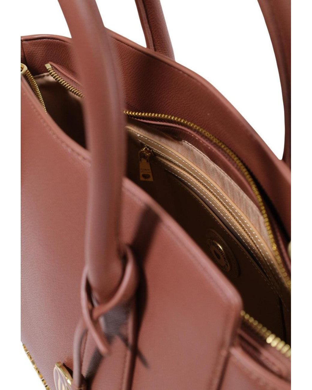 Love Moschino Brown Logo Large Satchel