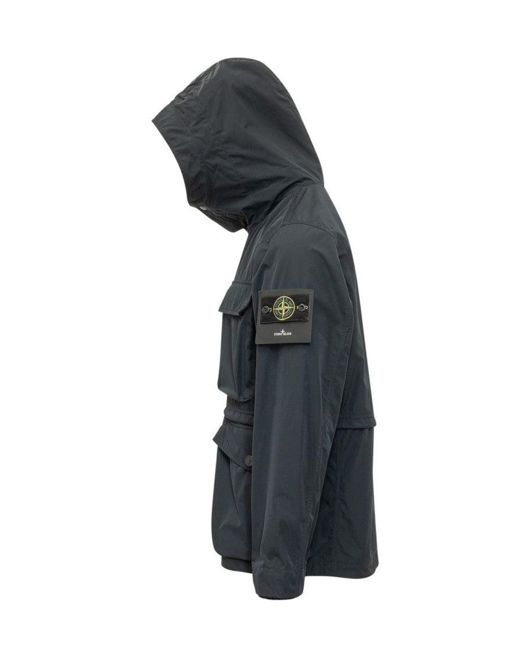 Stone Island Black Dark Solid Hood Jacket for men