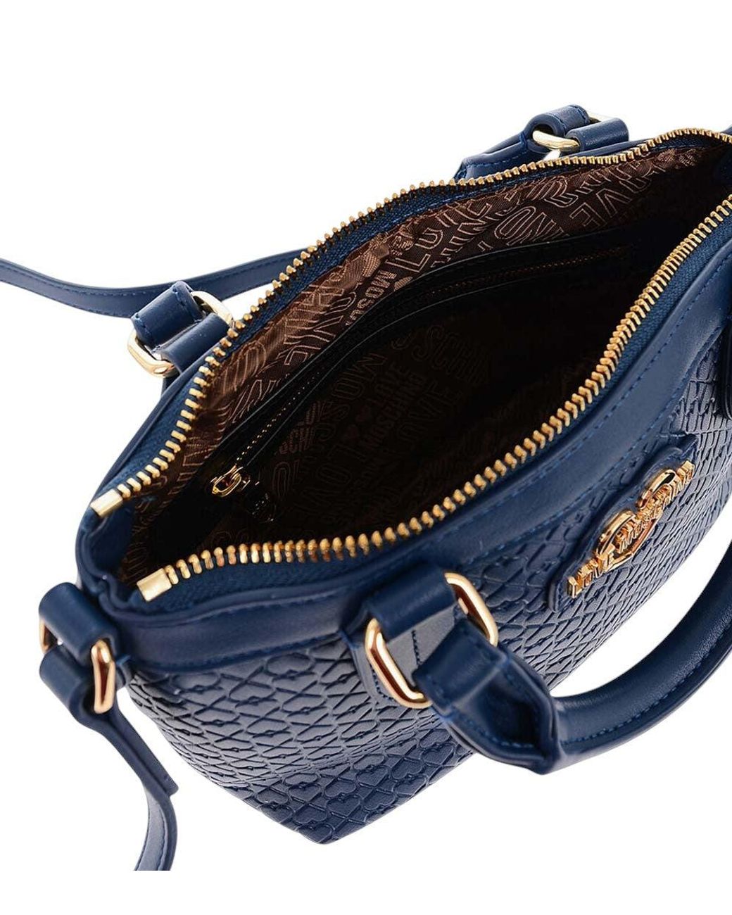 Love Moschino Blue Dark Valentina Mini Satchel