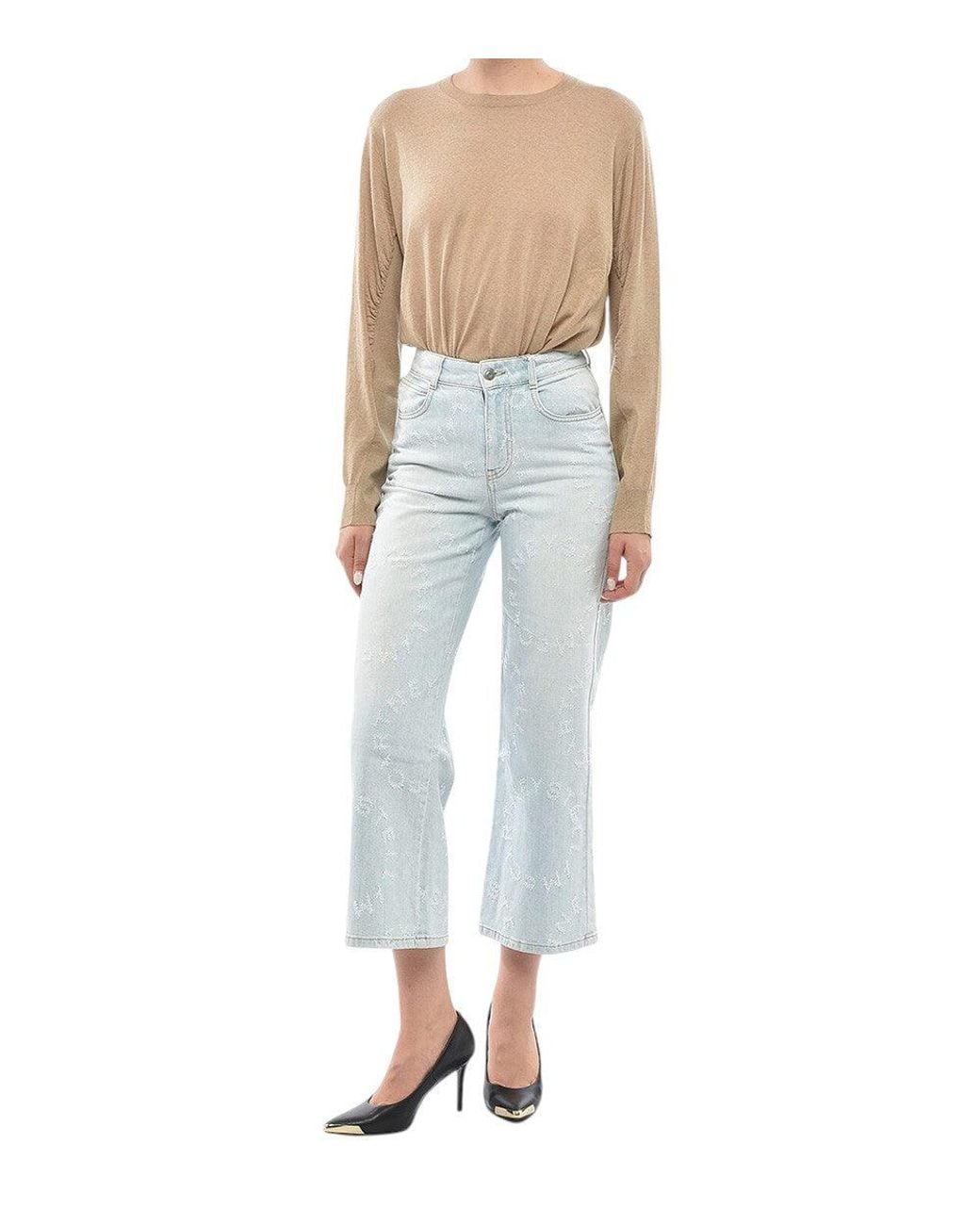 Stella McCartney Blue Straight High Rise Jeans