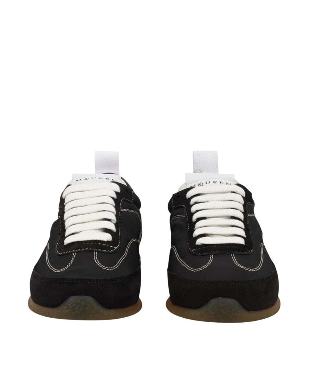 McQueen Black Logo Low-Top Sneakers