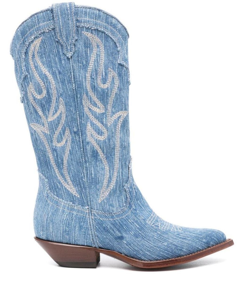 Sonora Boots Blue Light Light Denim Texan Boots