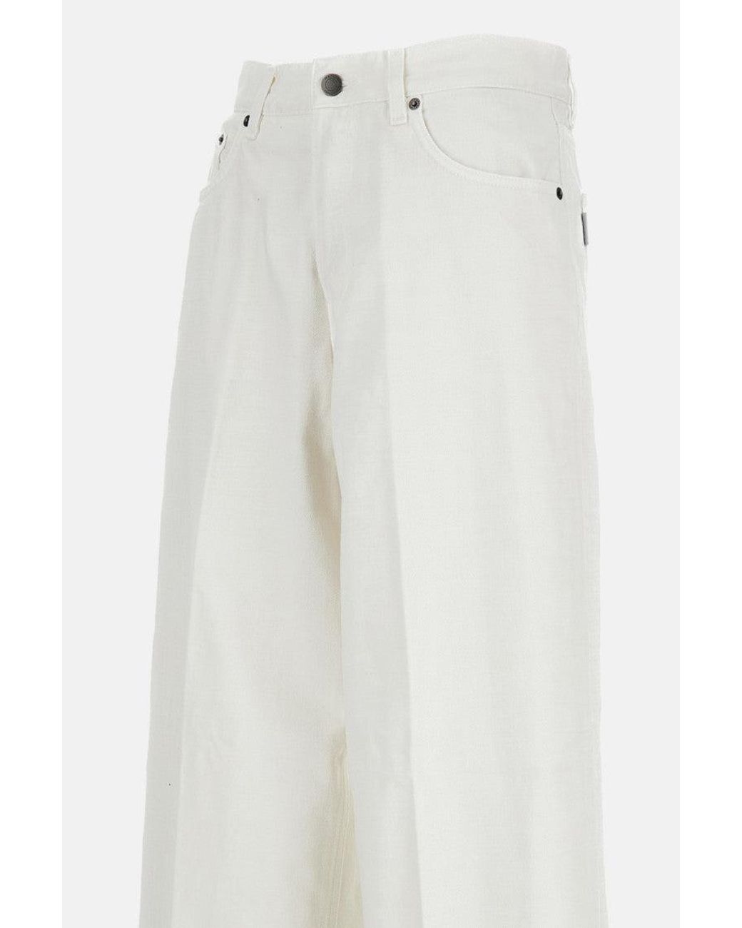 Haikure White Ecru Wide-Leg Jeans