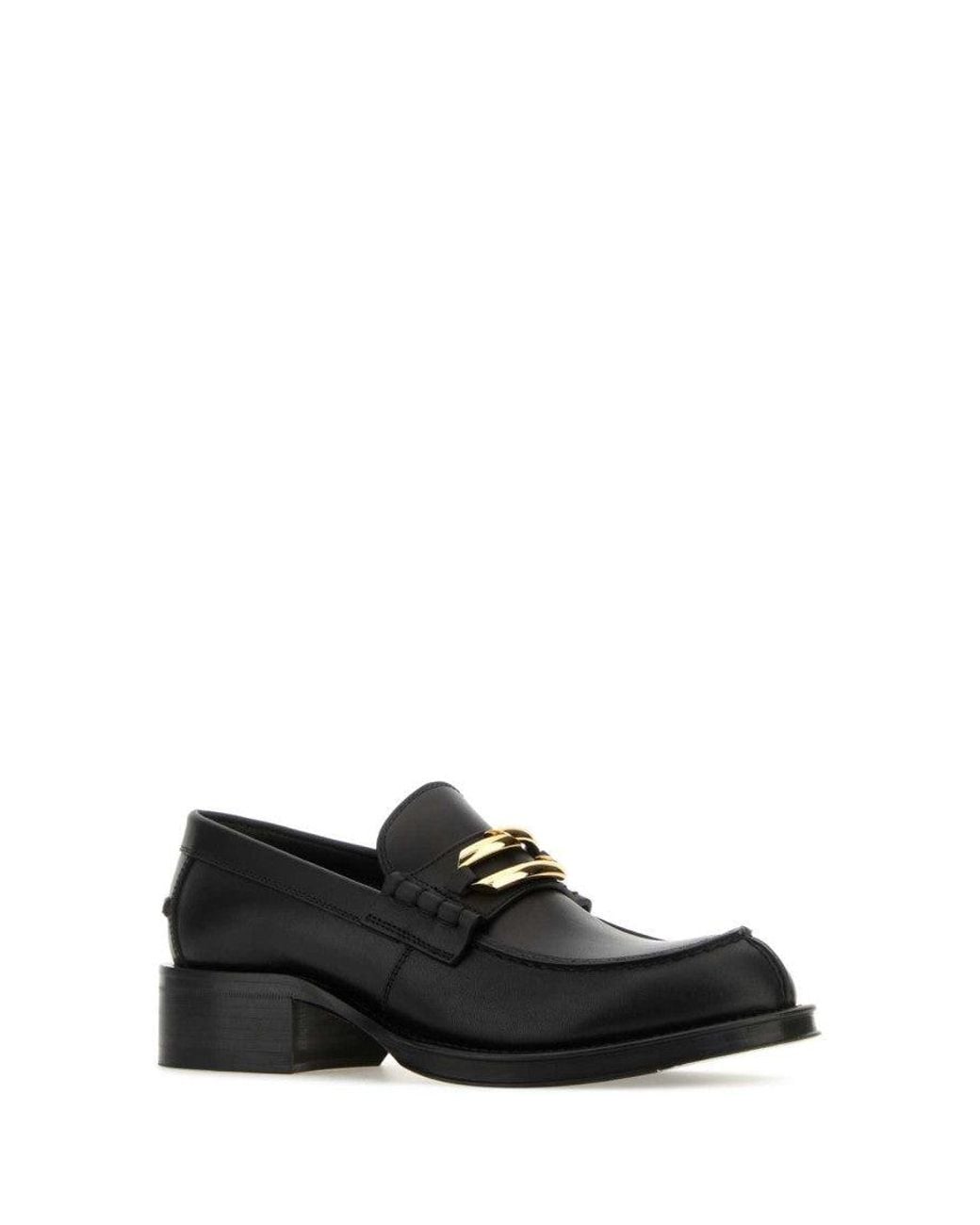 Lanvin Black Leather Medley Loafers