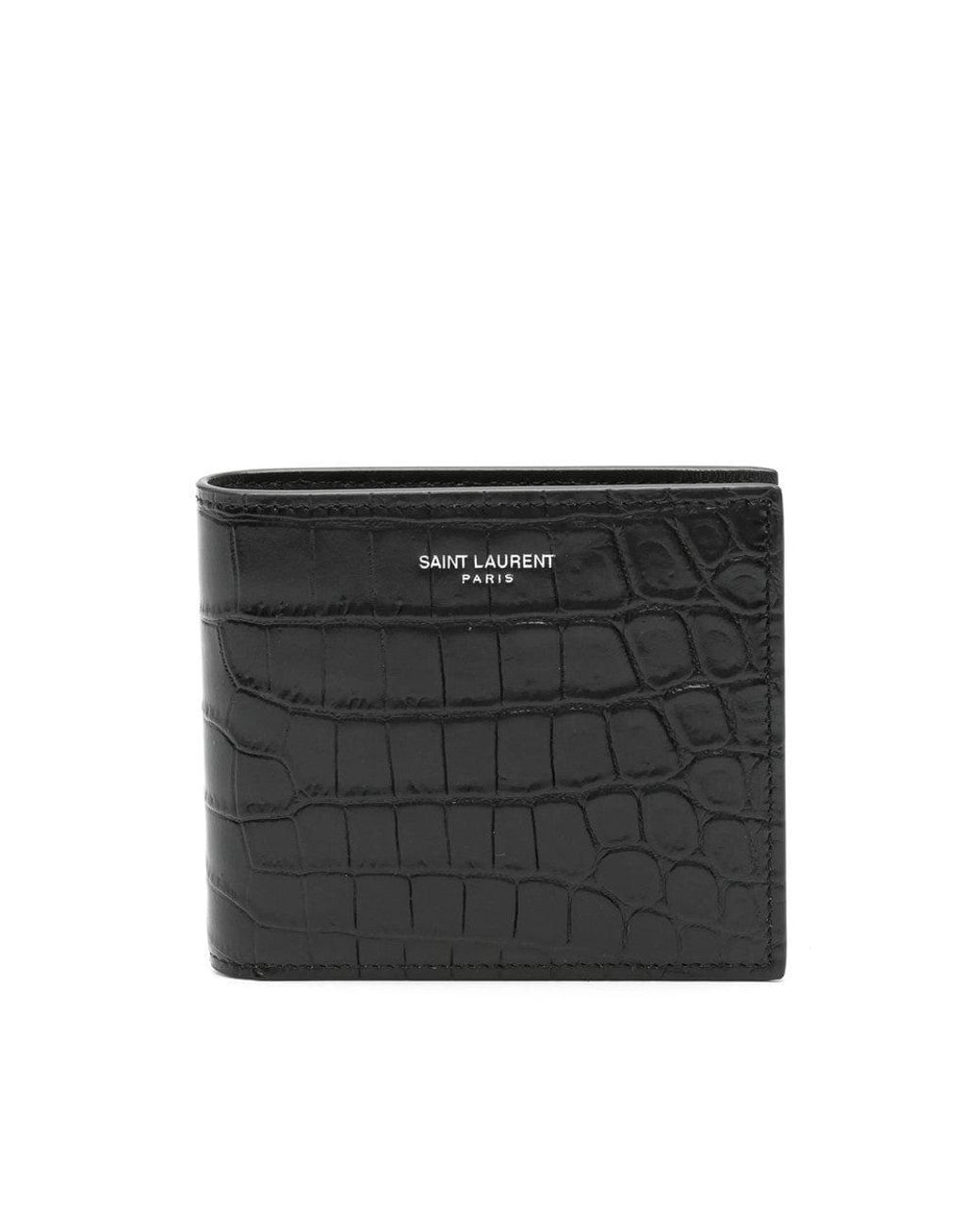 Saint Laurent Black Logo Wallet for men