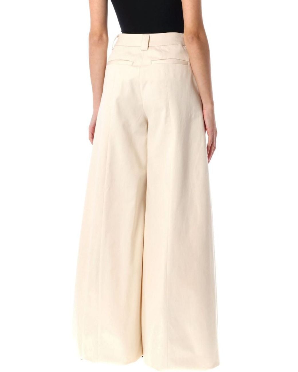 THE LATEST Natural Flared Flat Front Pant