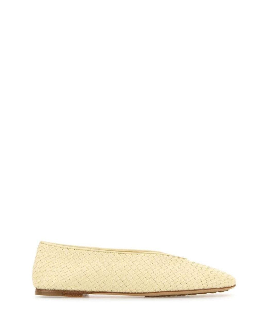 Bottega Veneta Natural Light Slip On Ballet Flats
