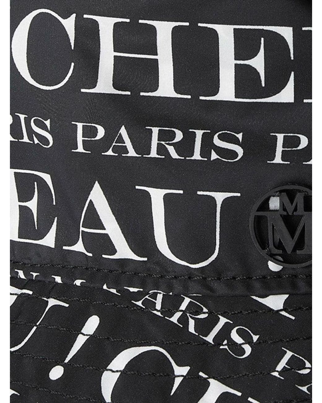 Maison Michel Black Jason Logo Bucket Hat