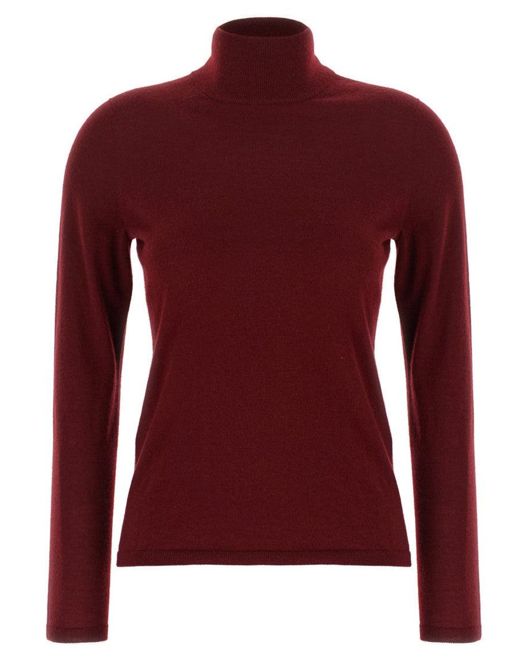 Max Mara Red Meana Sweaters And Cardigans Bordeaux