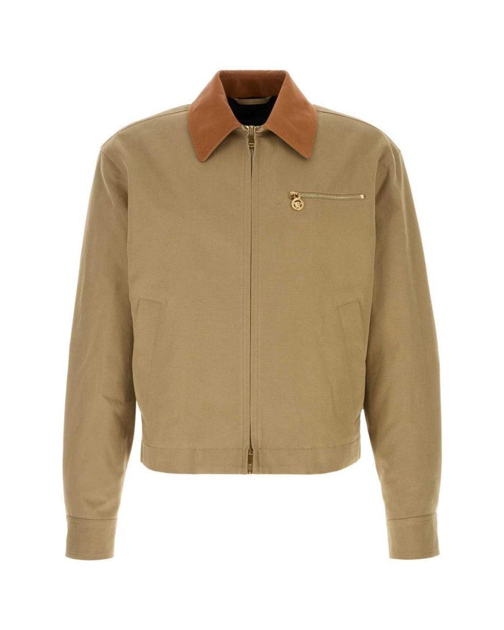 Versace Natural Shirt Collar Jacket for men