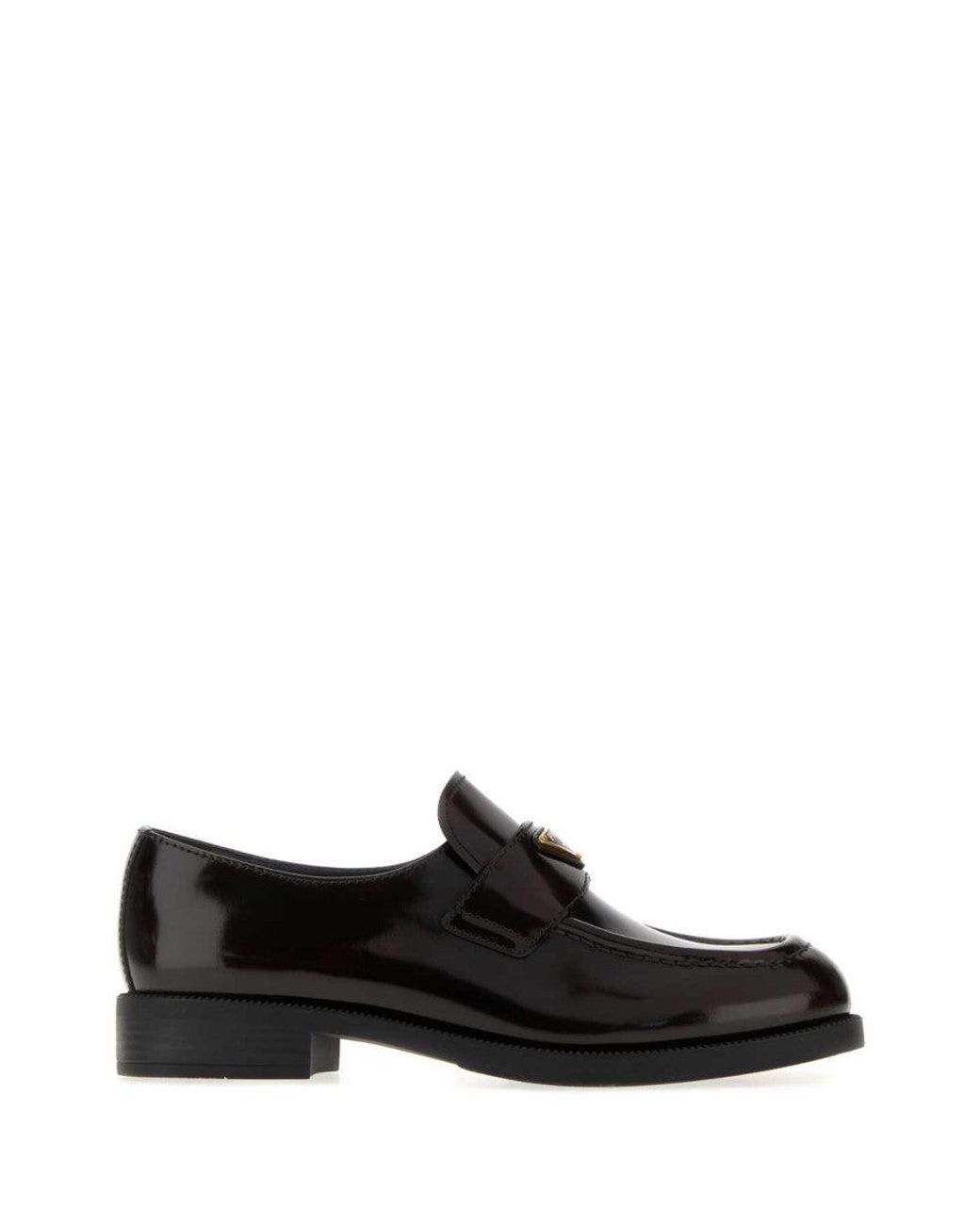 Prada Black Leather Loafers