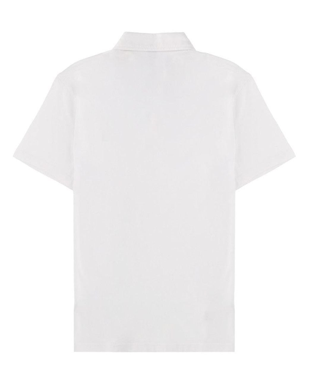 Aspesi White Shirt Collar Polo for men