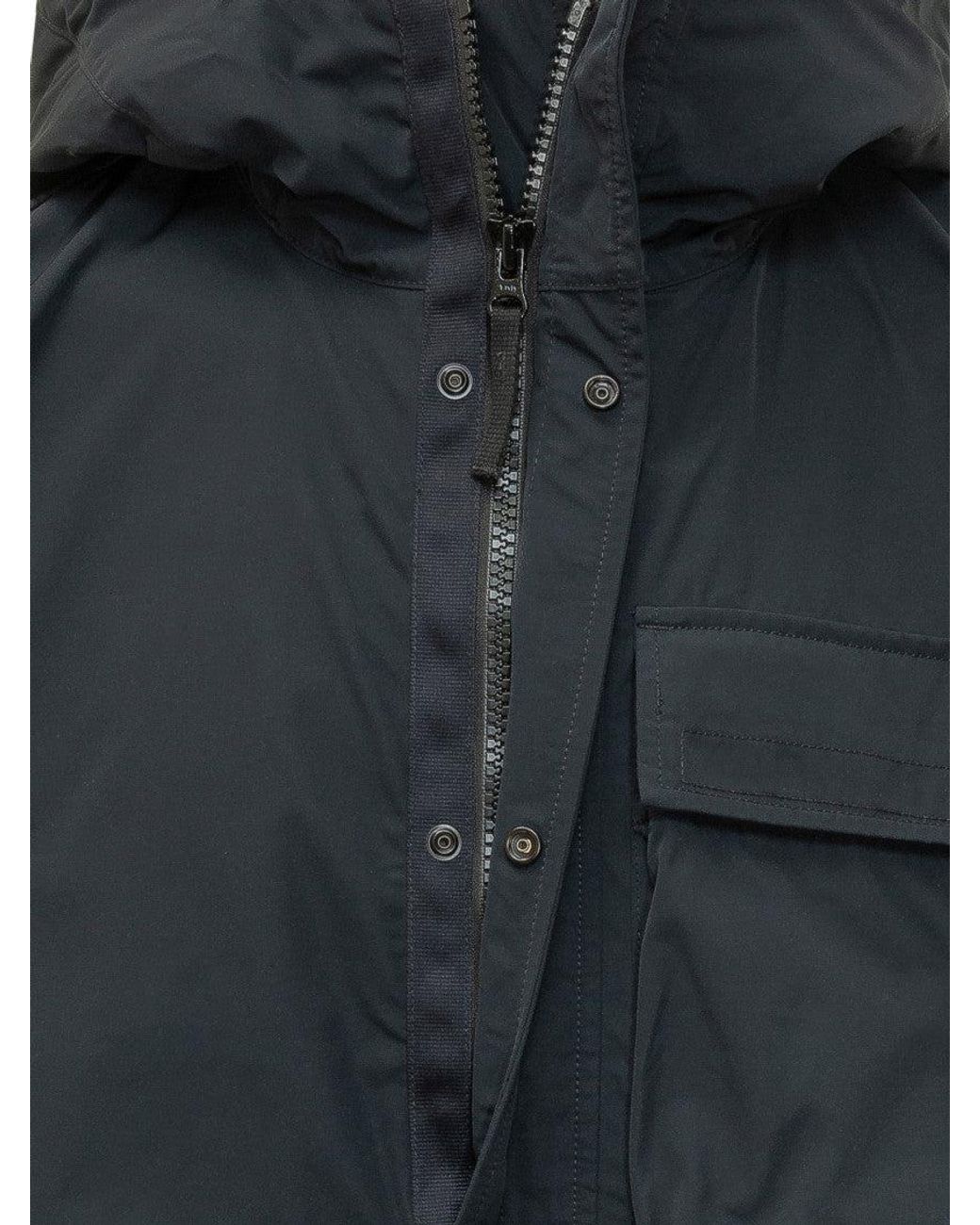 Stone Island Black Solid Hood Jacket for men
