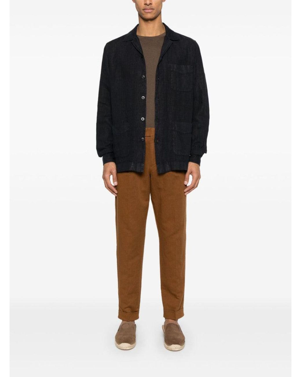 Boglioli Black Shirt With Pocket for men