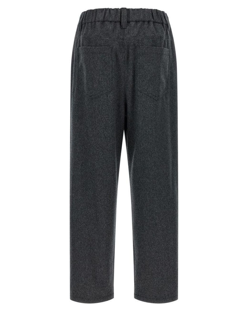 Brunello Cucinelli Gray Wool Pants