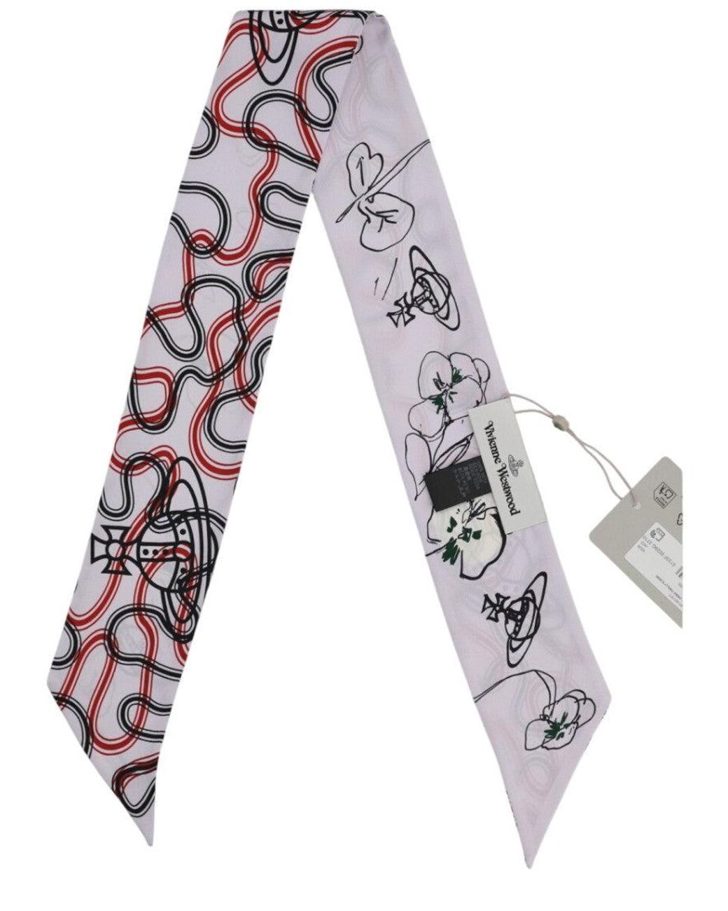 Vivienne Westwood White Printed Scarf