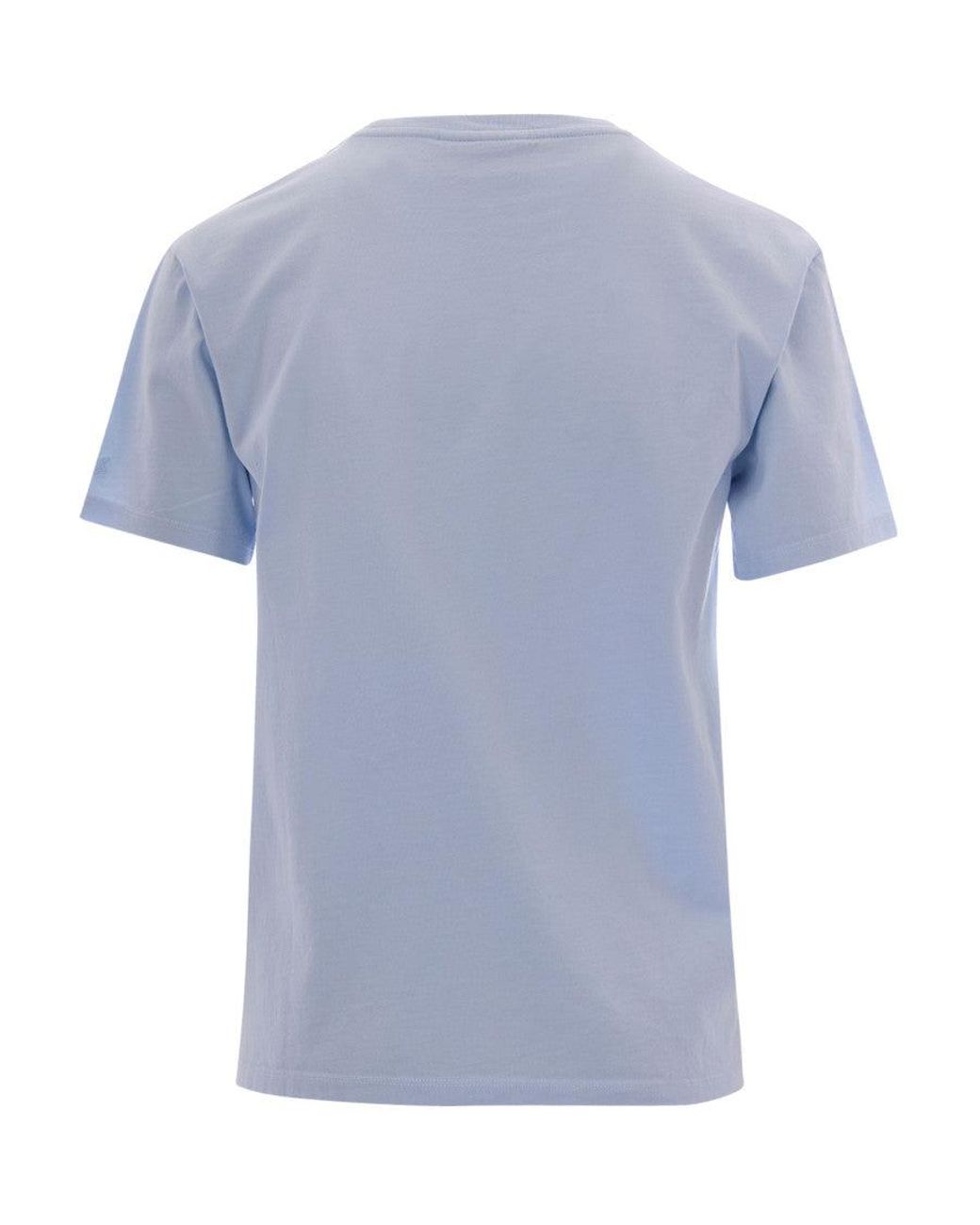 Mc2 Saint Barth Blue Graphic Crew Neck T-Shirt