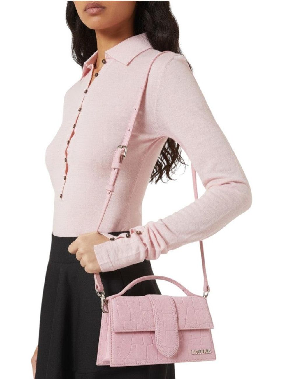 Jacquemus Pink Light Bambino Large Crossbody Bag