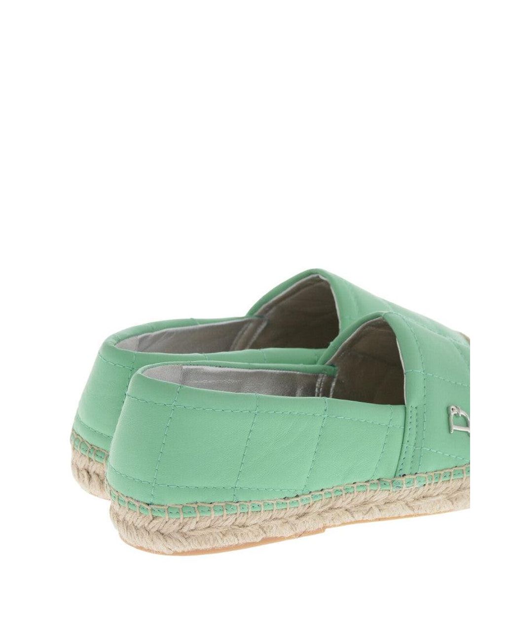 DSquared² Green Leather Espadrilles