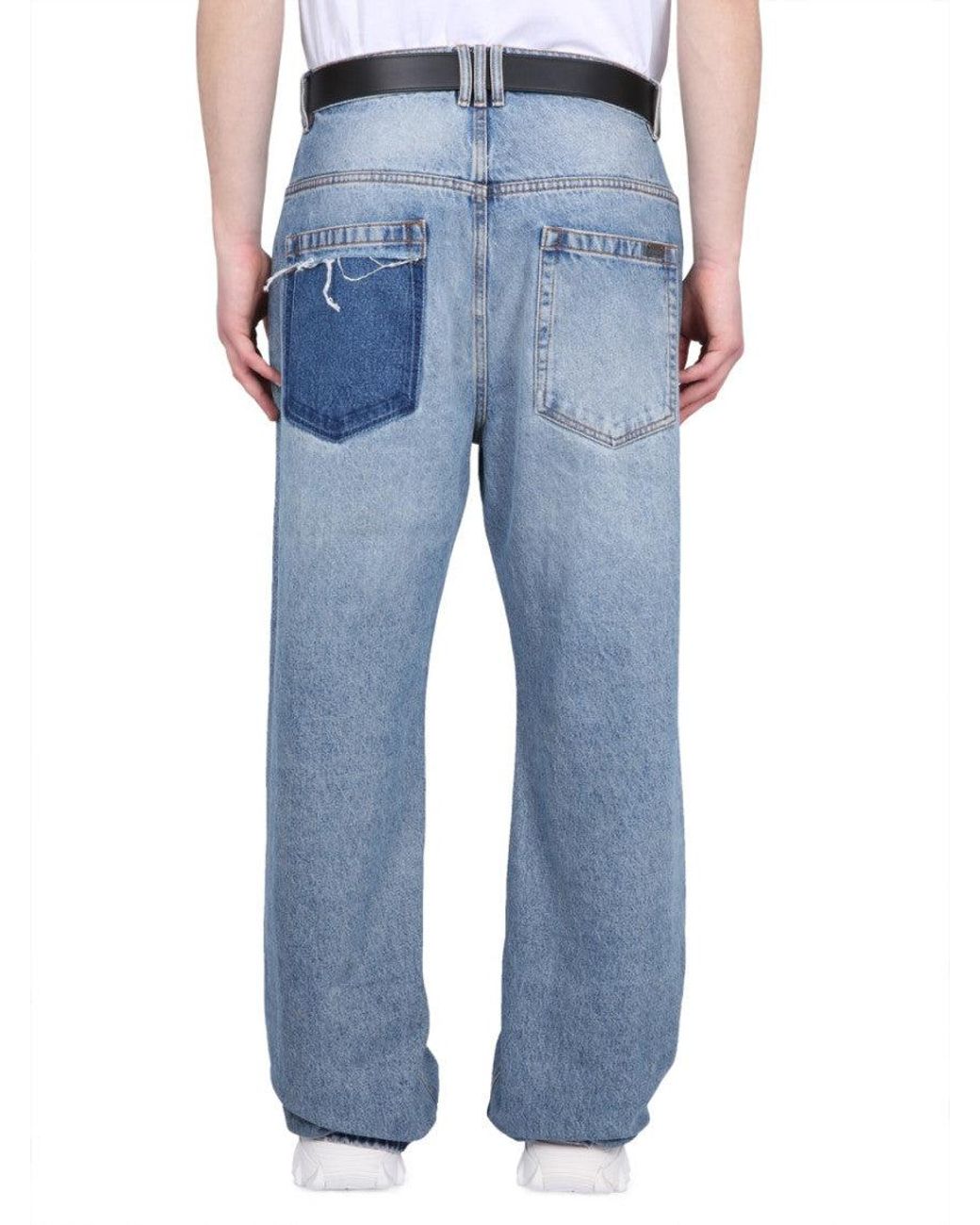 Balmain Blue Mid Rise Jeans for men