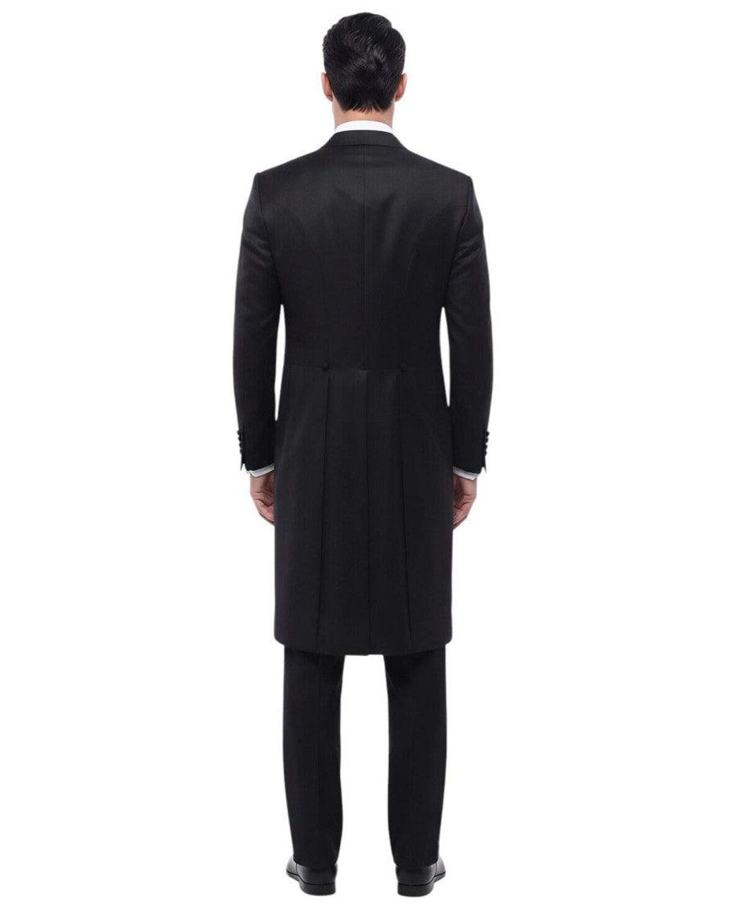 Corneliani Black Peaked Lapel Blazer for men