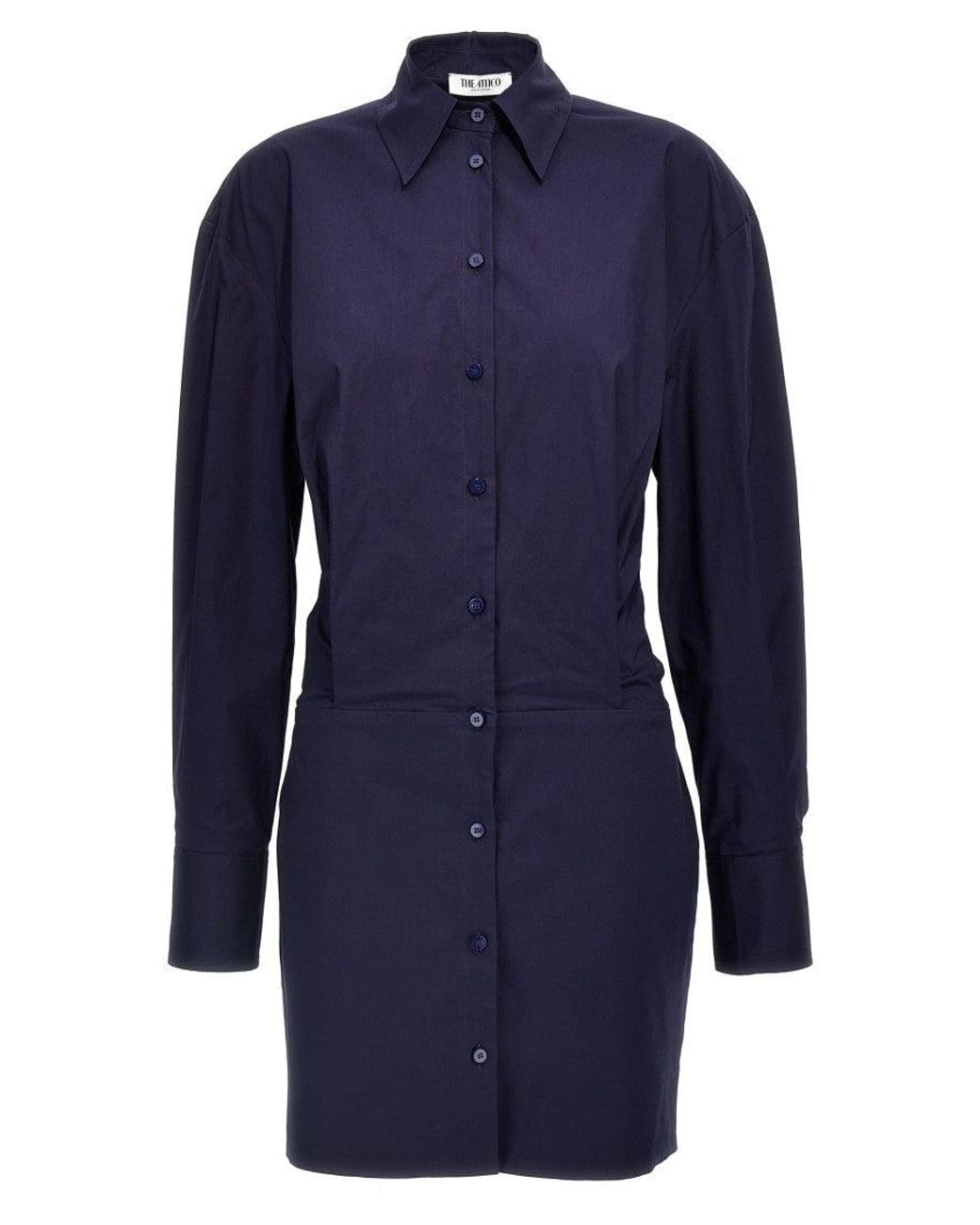 The Attico Blue Mini Chemisier Dress