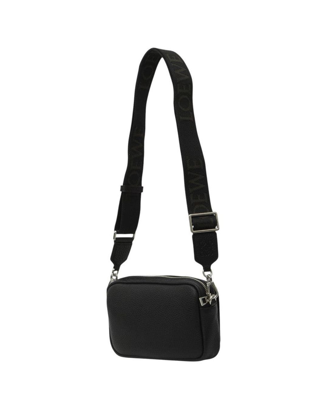 Loewe Black Logo Small Messenger Bag for men
