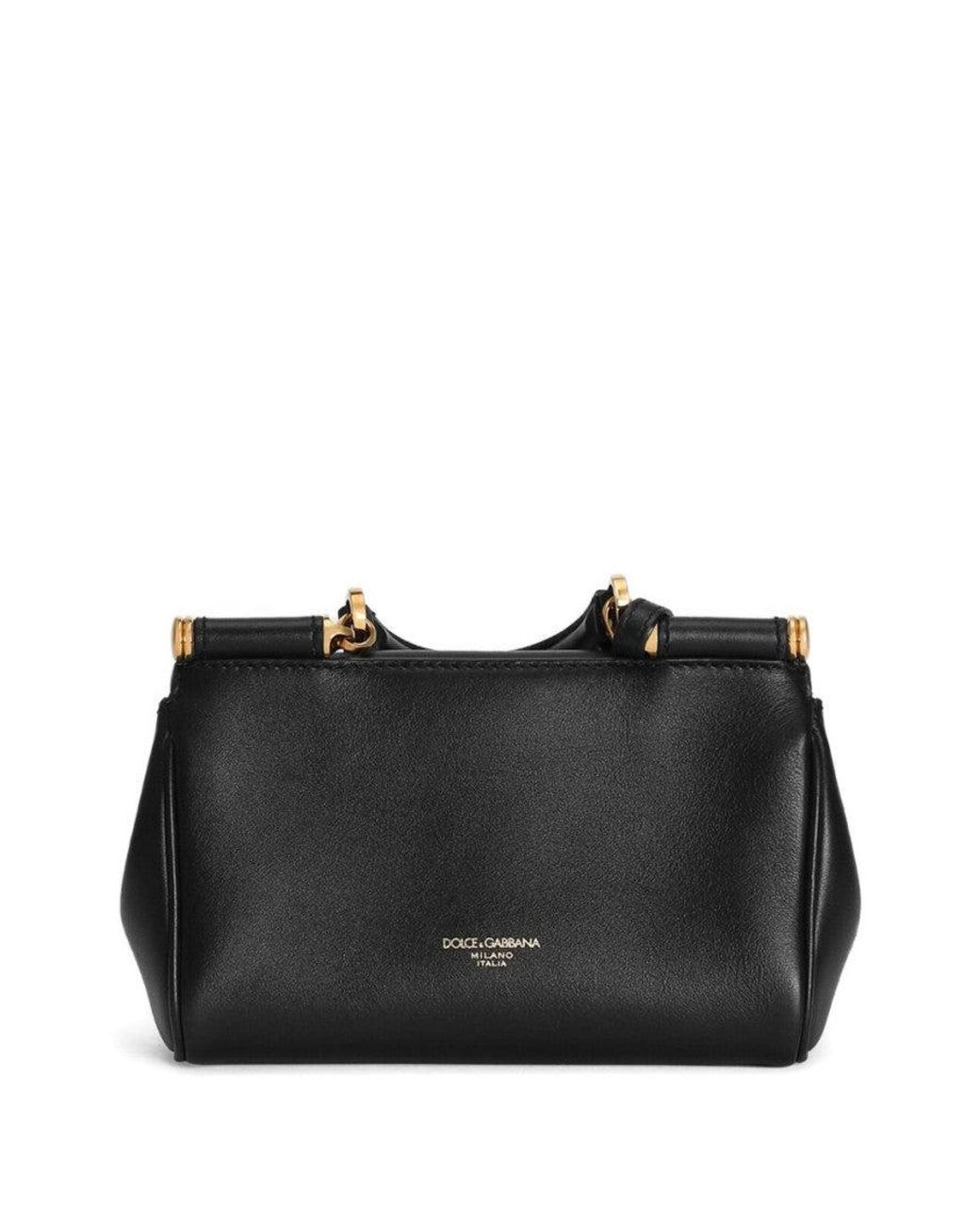 Dolce & Gabbana Black Sicily Mini Satchel