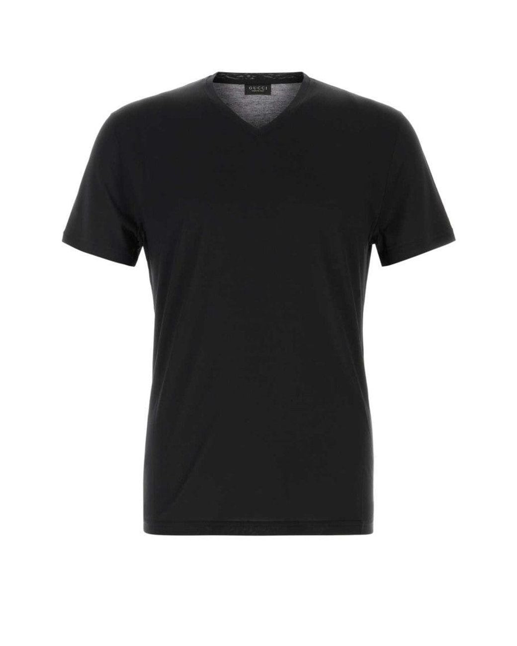 Gucci Black V Neck T-Shirt for men