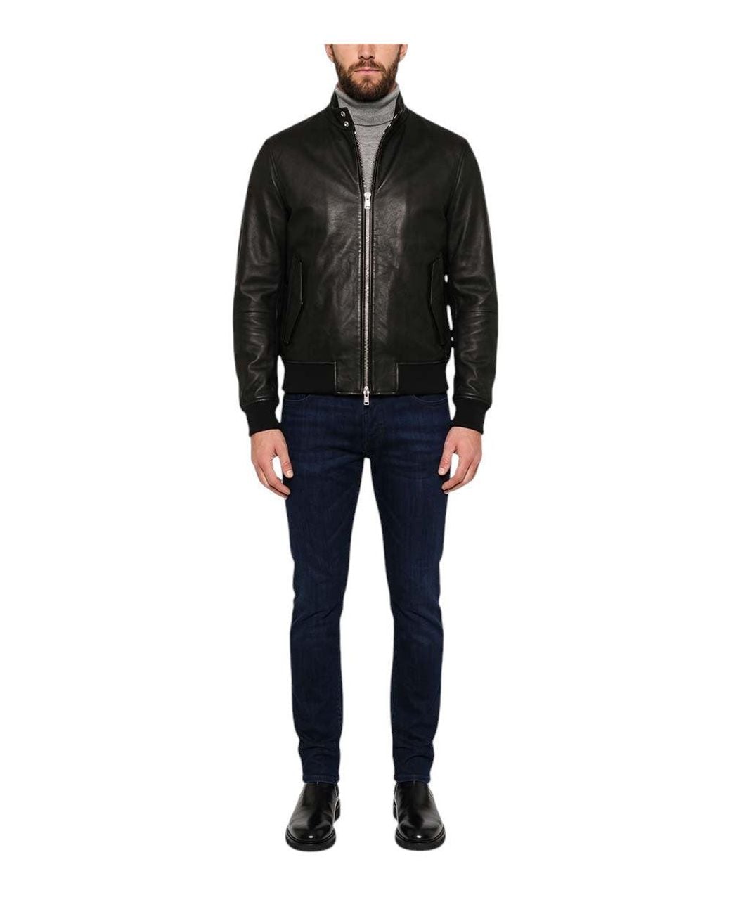 Boss Black Mock Collar Jacket for men