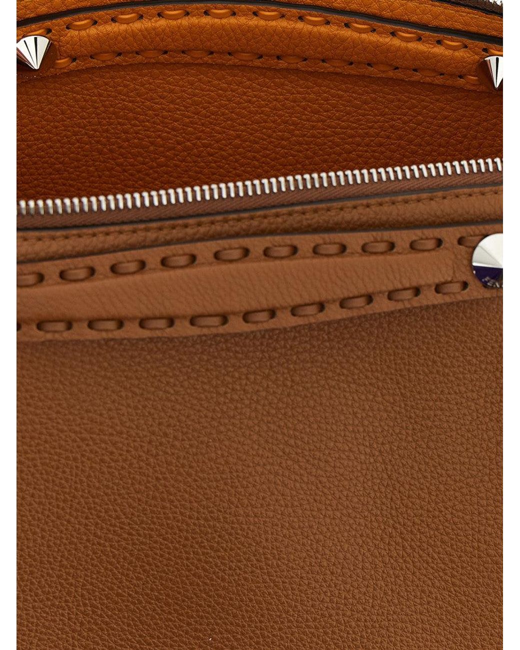 Fendi Brown Calfskin Handbag Bag