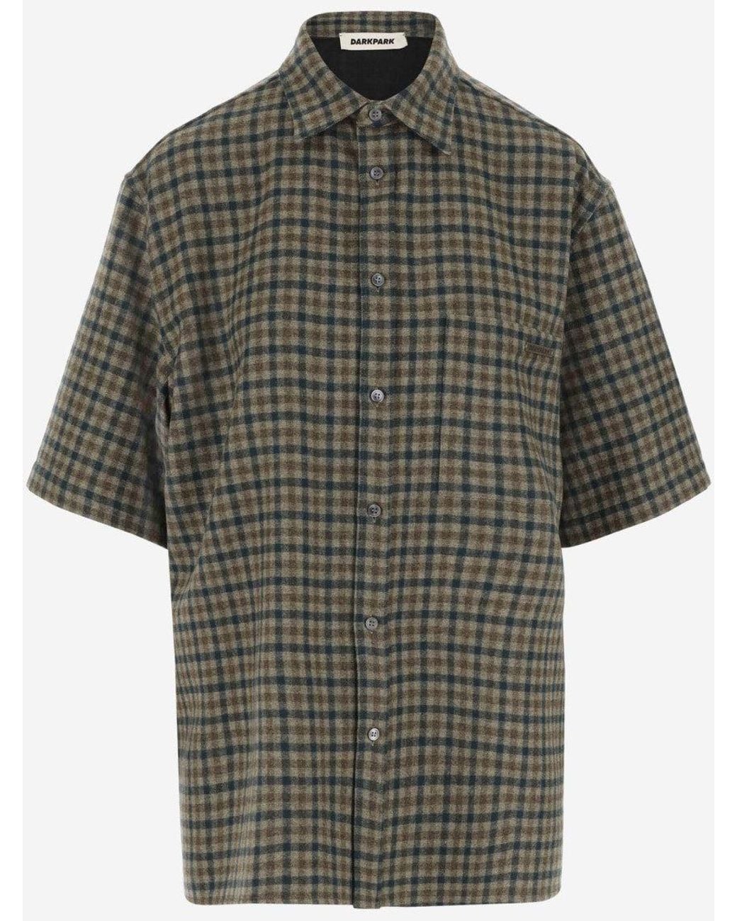 DARKPARK Gray Collar Short Sleeves Shirts