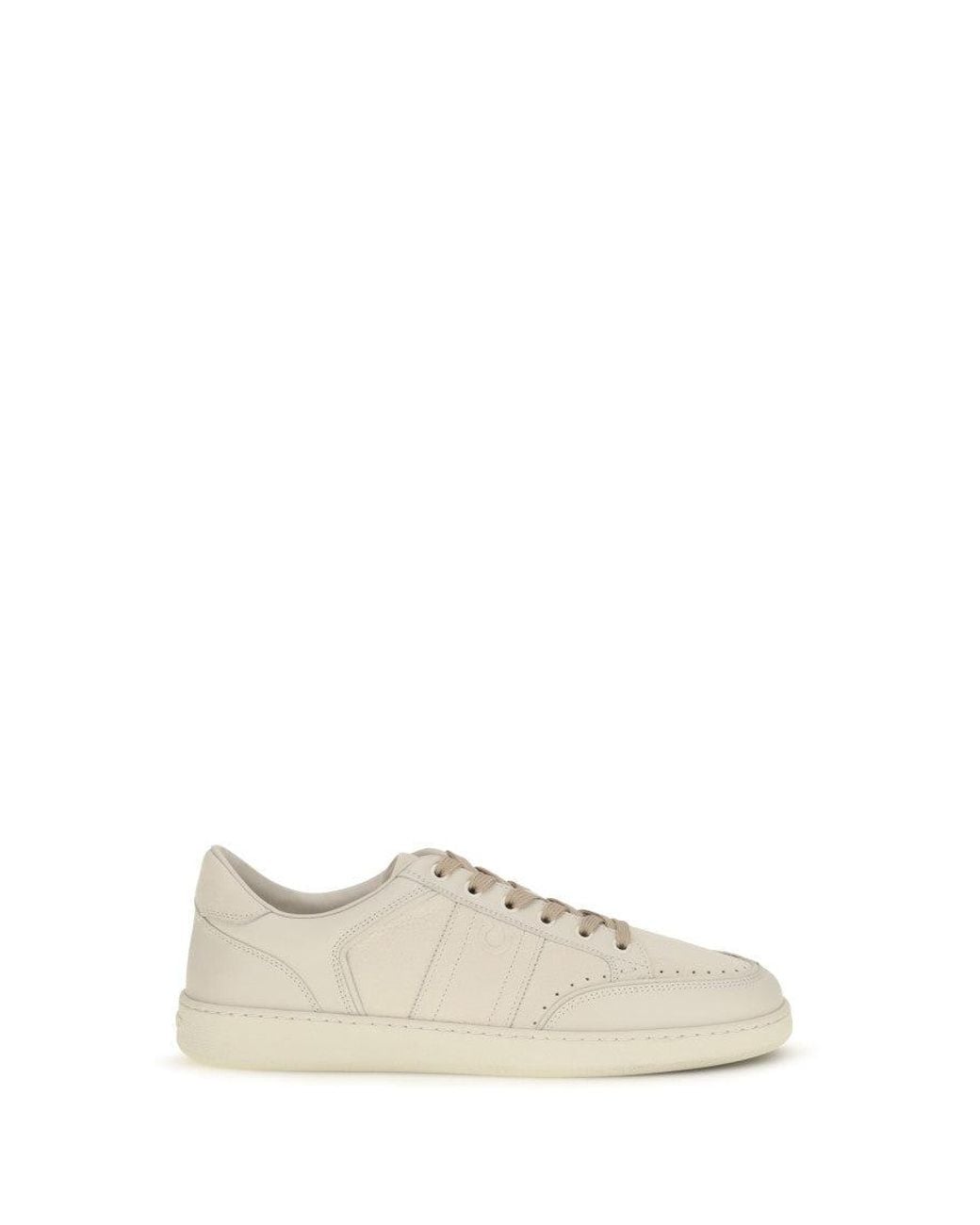 Ferragamo White Logo Sneakers for men
