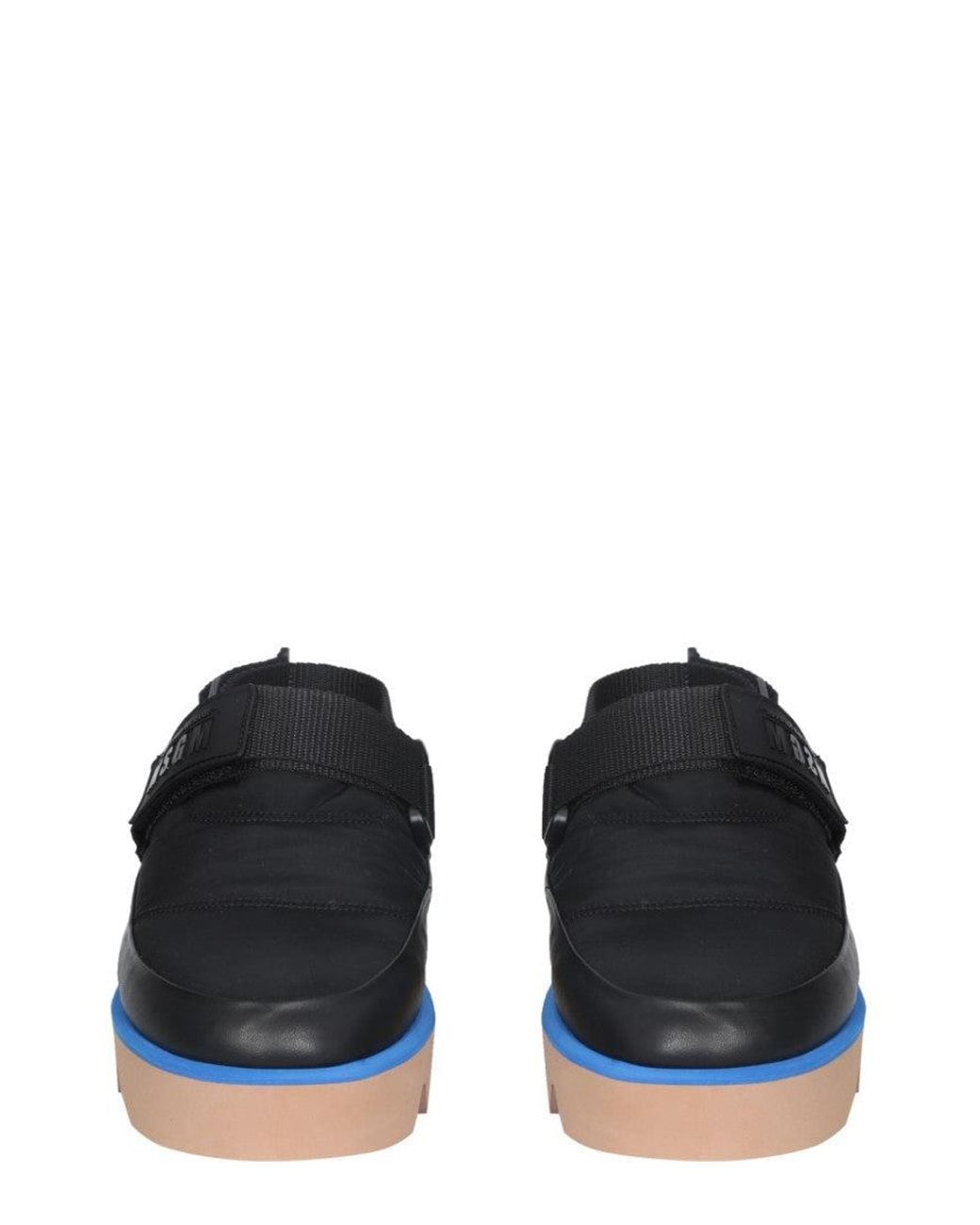 MSGM Black Slingback Wedge Sandals