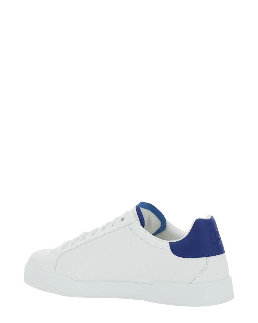 Dolce & Gabbana White Perforated Portofino Light Sneakers for men