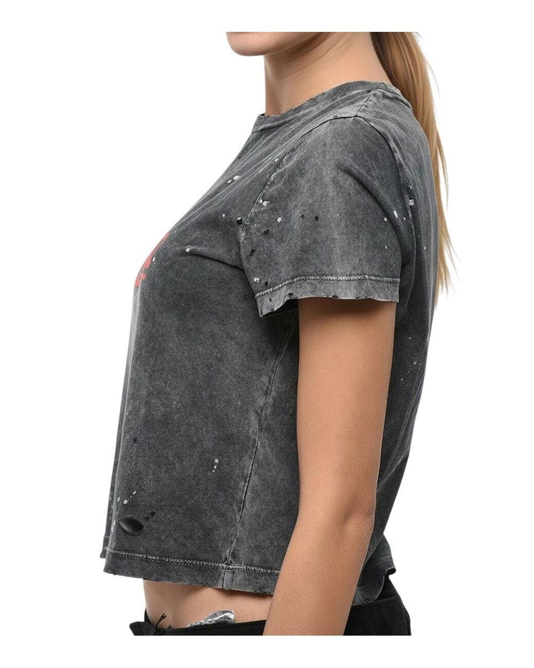 DSquared² Gray Logo Crew Neck T-Shirt