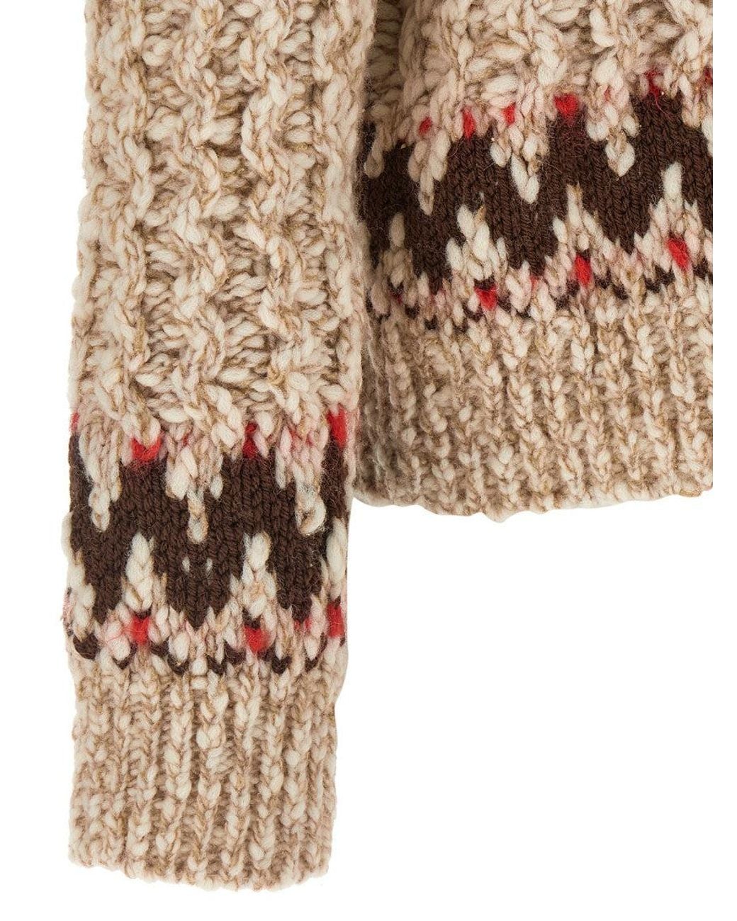 Moncler Brown Wool Sweater for men