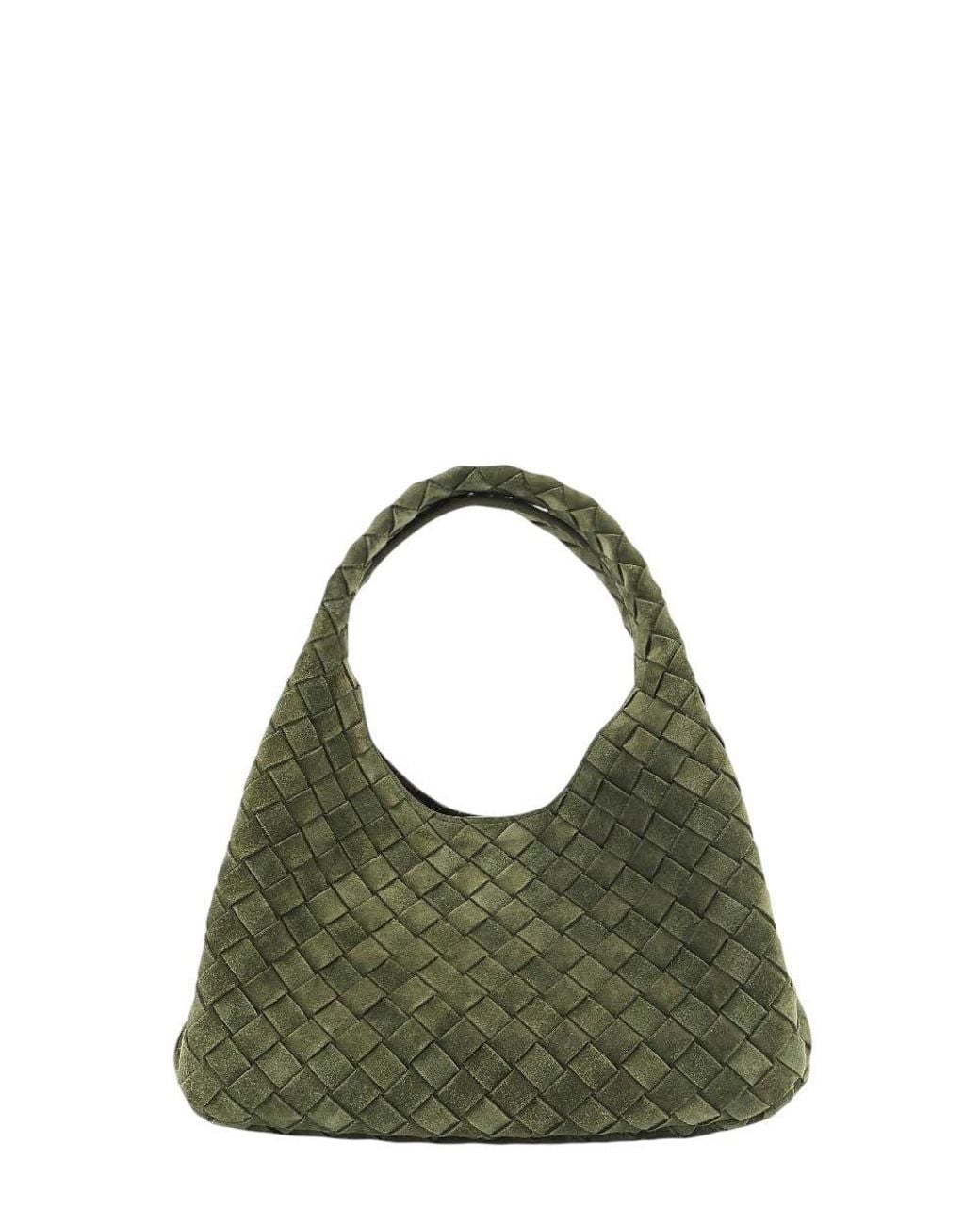 Bottega Veneta Green Campana Small Shoulder Bag