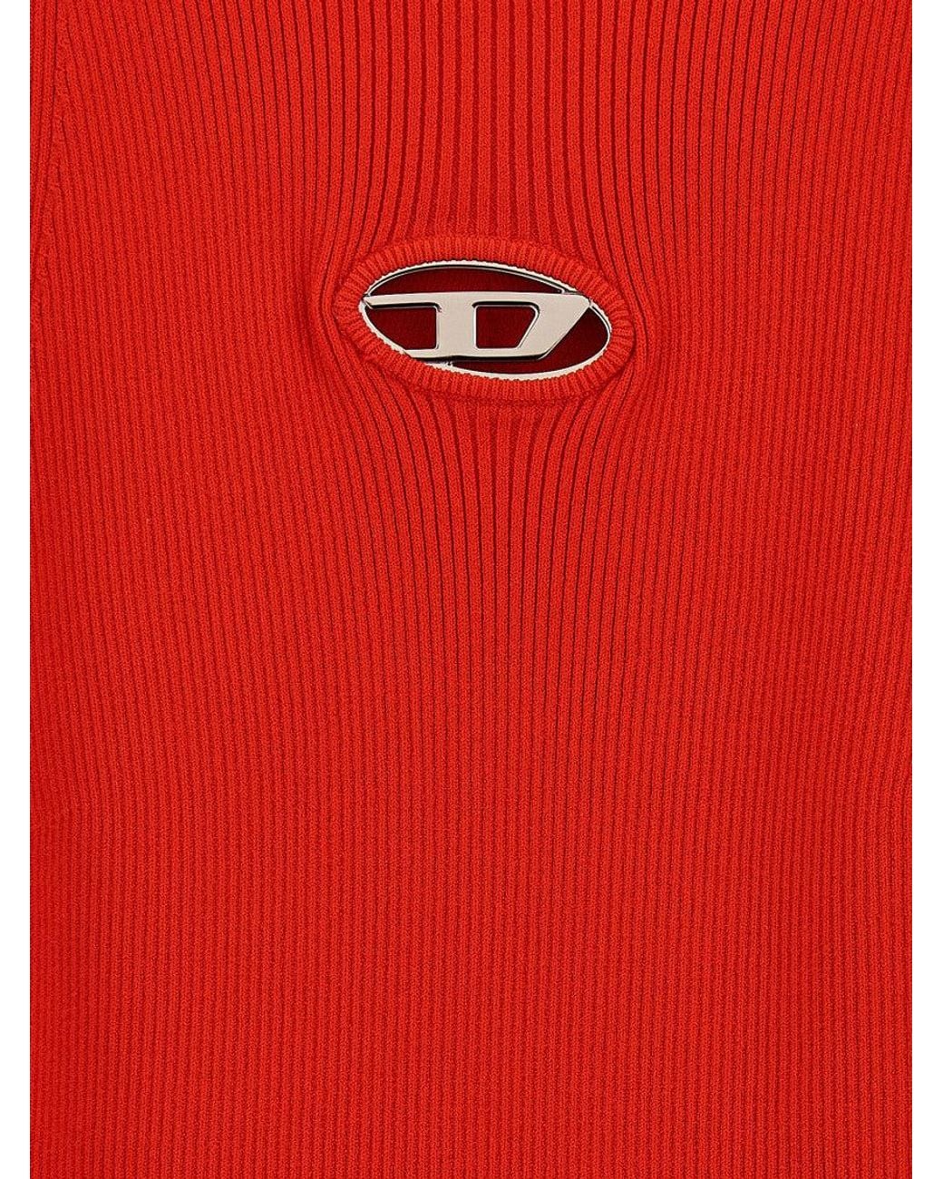 DIESEL Red Sleeveless Logo Dress
