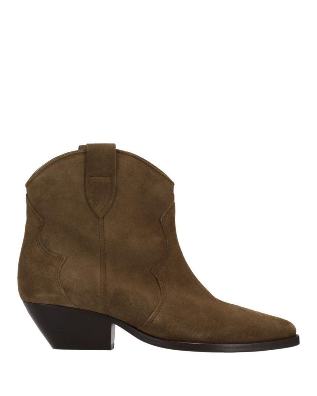Isabel Marant Brown Solid Pointed Toe Boots