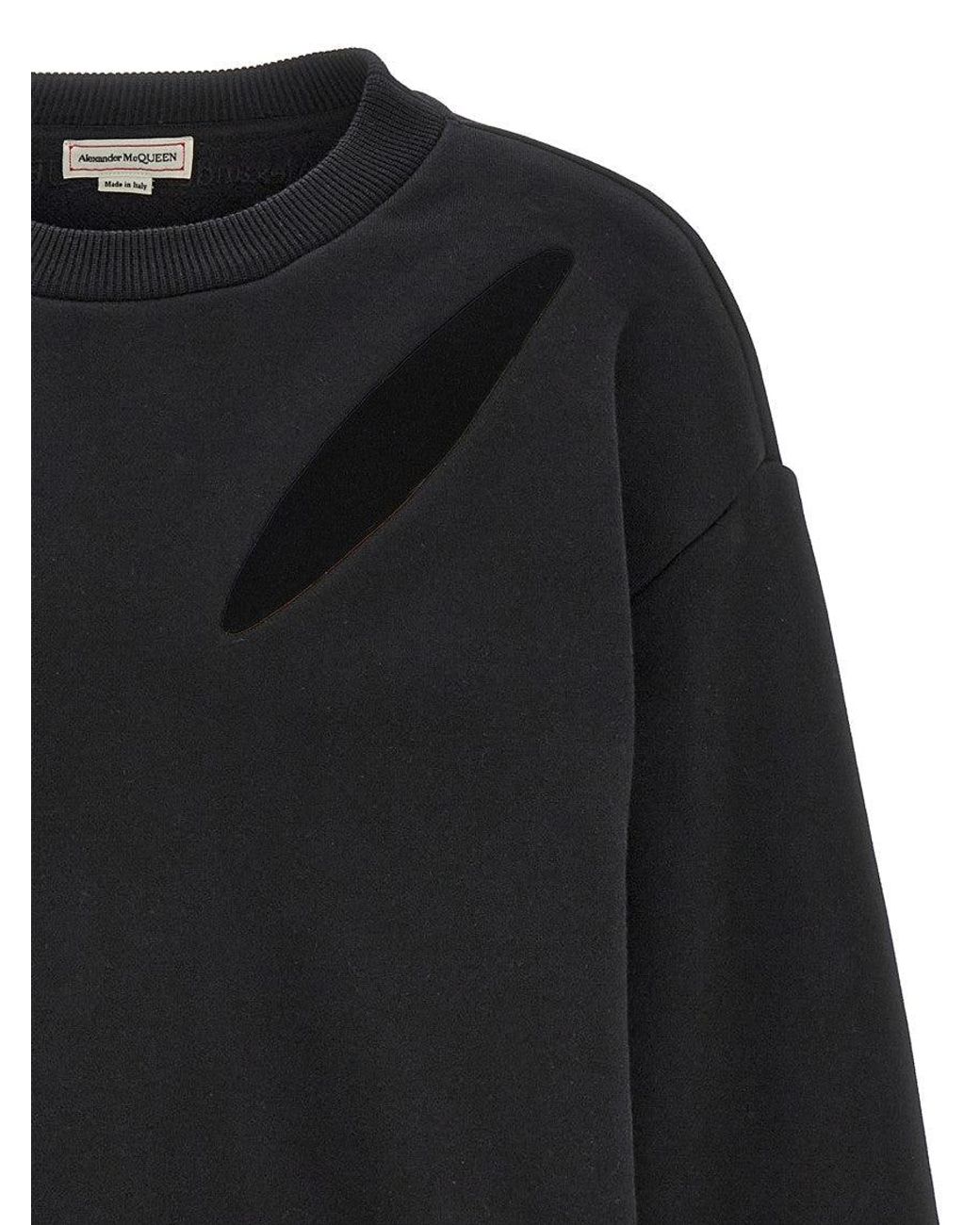 McQueen Black Cut And Sew Sweatshirt