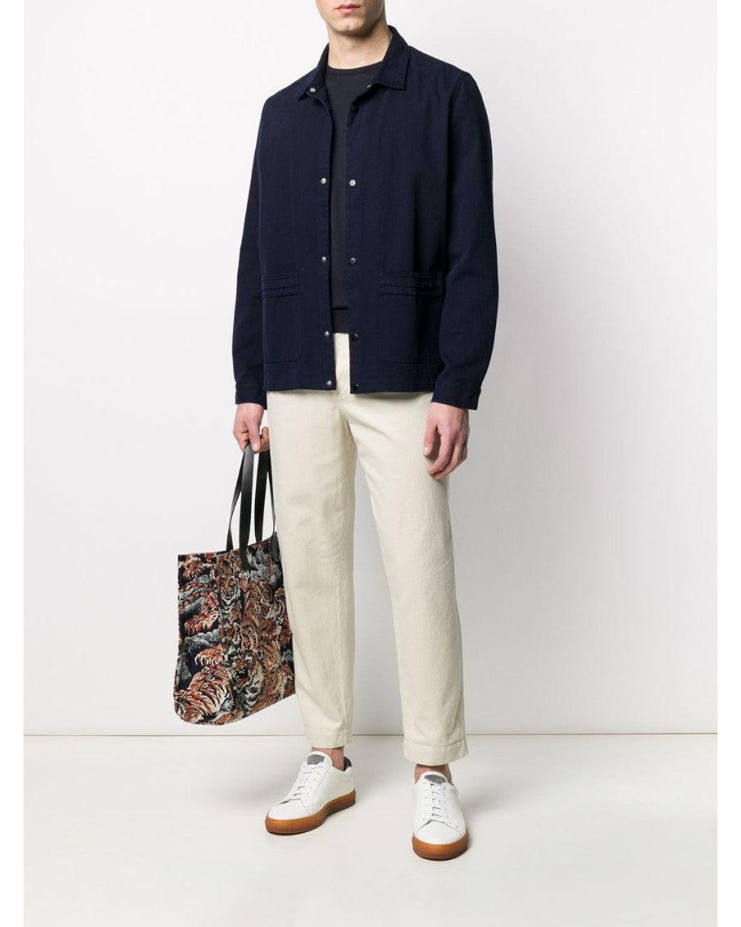 John Smedley Blue Hatfield Knitted Jumper for men