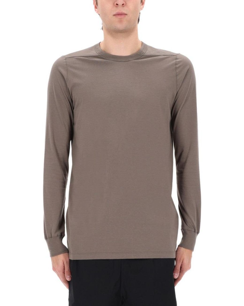 Rick Owens Brown Level Ls T-Shirt Cotton T-Shirts for men