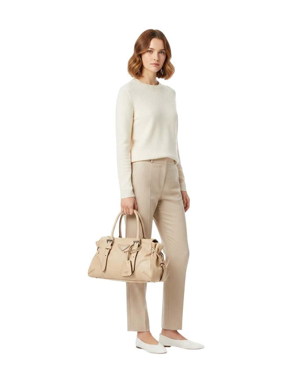 Prada Natural Karin Small Satchel