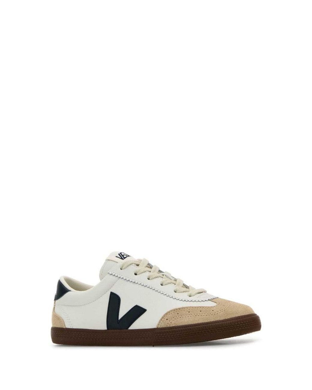 Veja White Lace Up Sneakers for men
